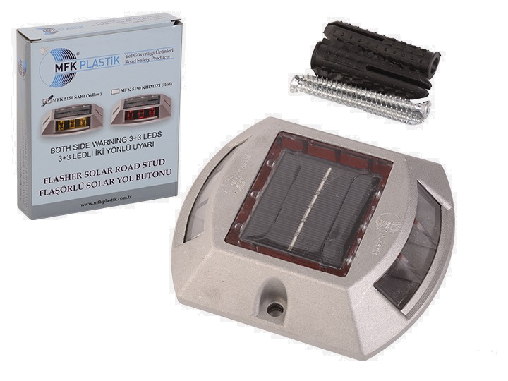 Katadiopter zuti solarni 6 dioda led