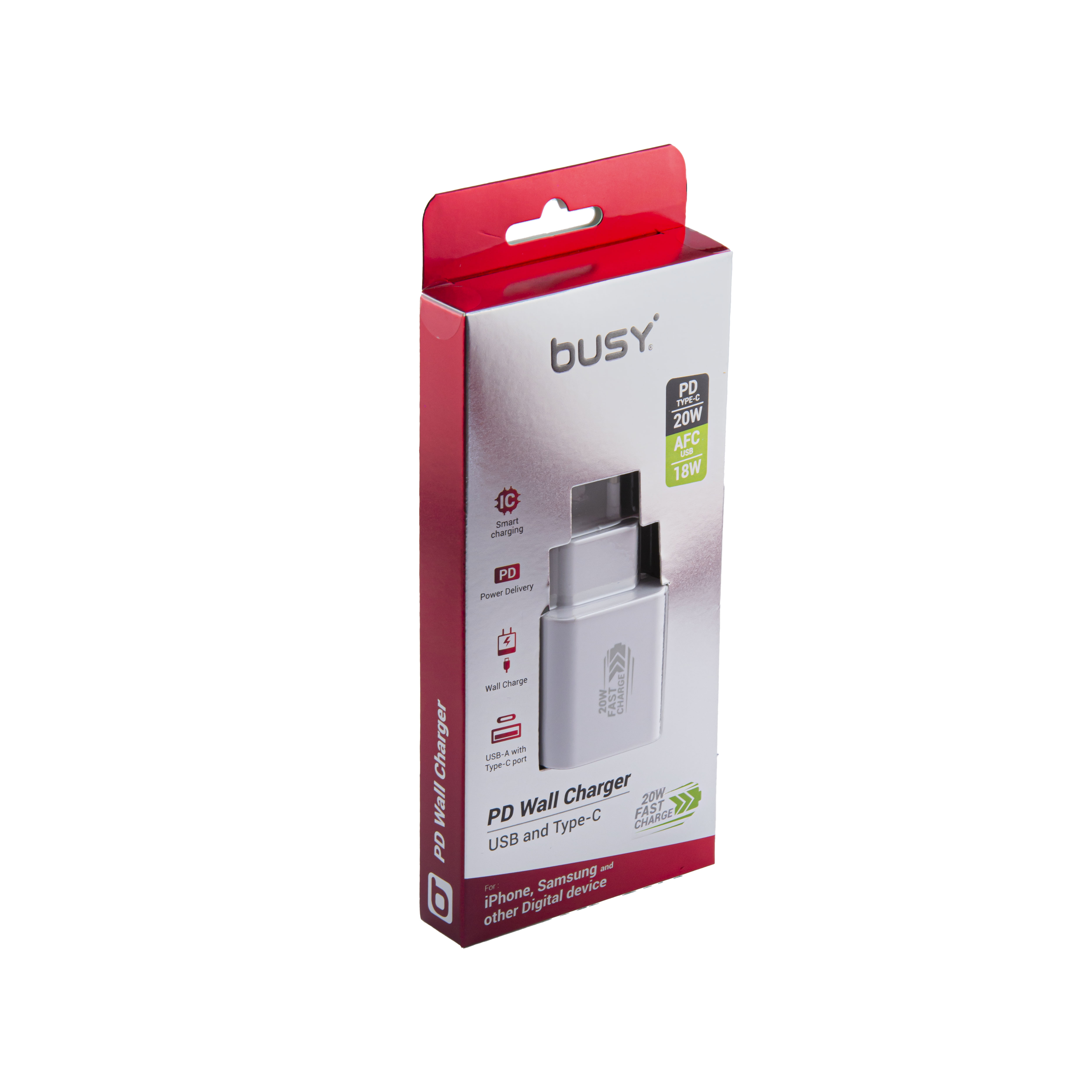 Busy zidni punjac USB A i USB C PD 38W