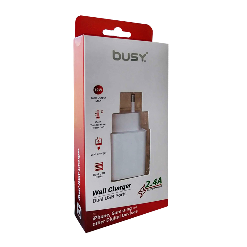 Busy zidni USB dual punjac 2,4 A